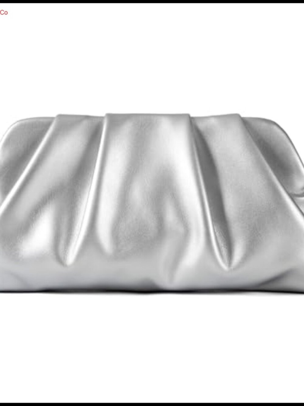 Ruched Evening Clutch Bag Detachable Chain Crossbody Purse